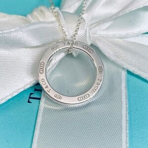 Tiffany & Co. 1837 circle Necklace! 16 inches with box NICE!